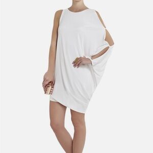 BCBGMaxAzria Elegant One Shoulder White Dress
